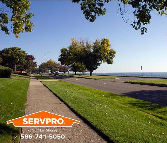 Lakeshore Drive in Grosse Pointe, Michigan, is seen on a sunny day.